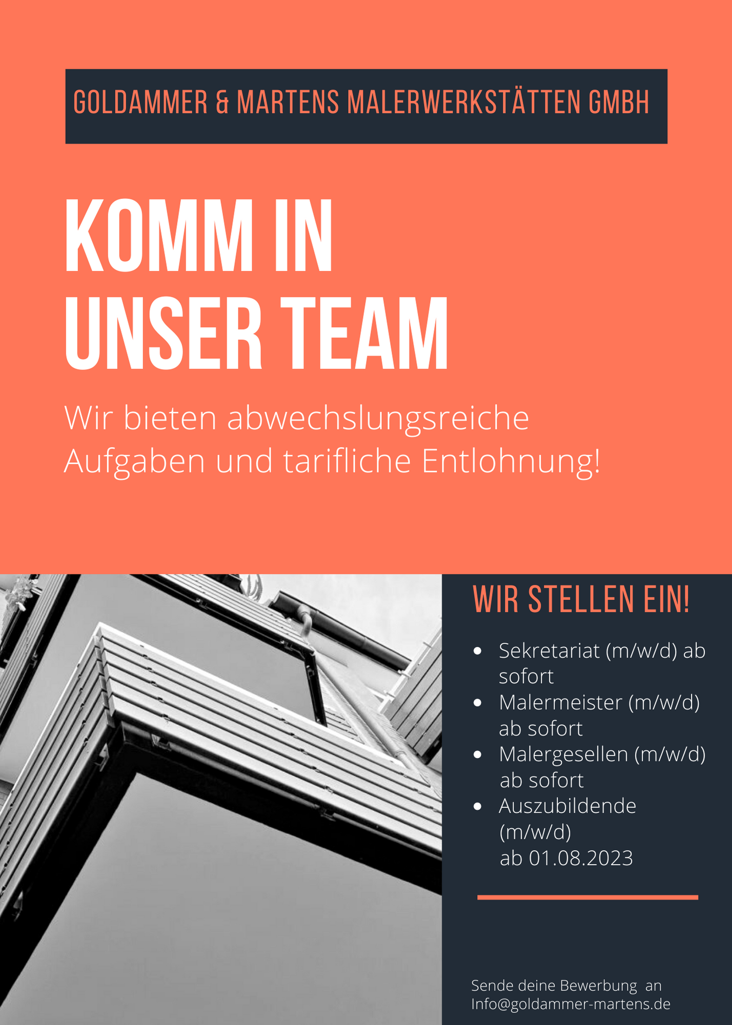 Read more about the article KOMM‘ IN UNSER TEAM
